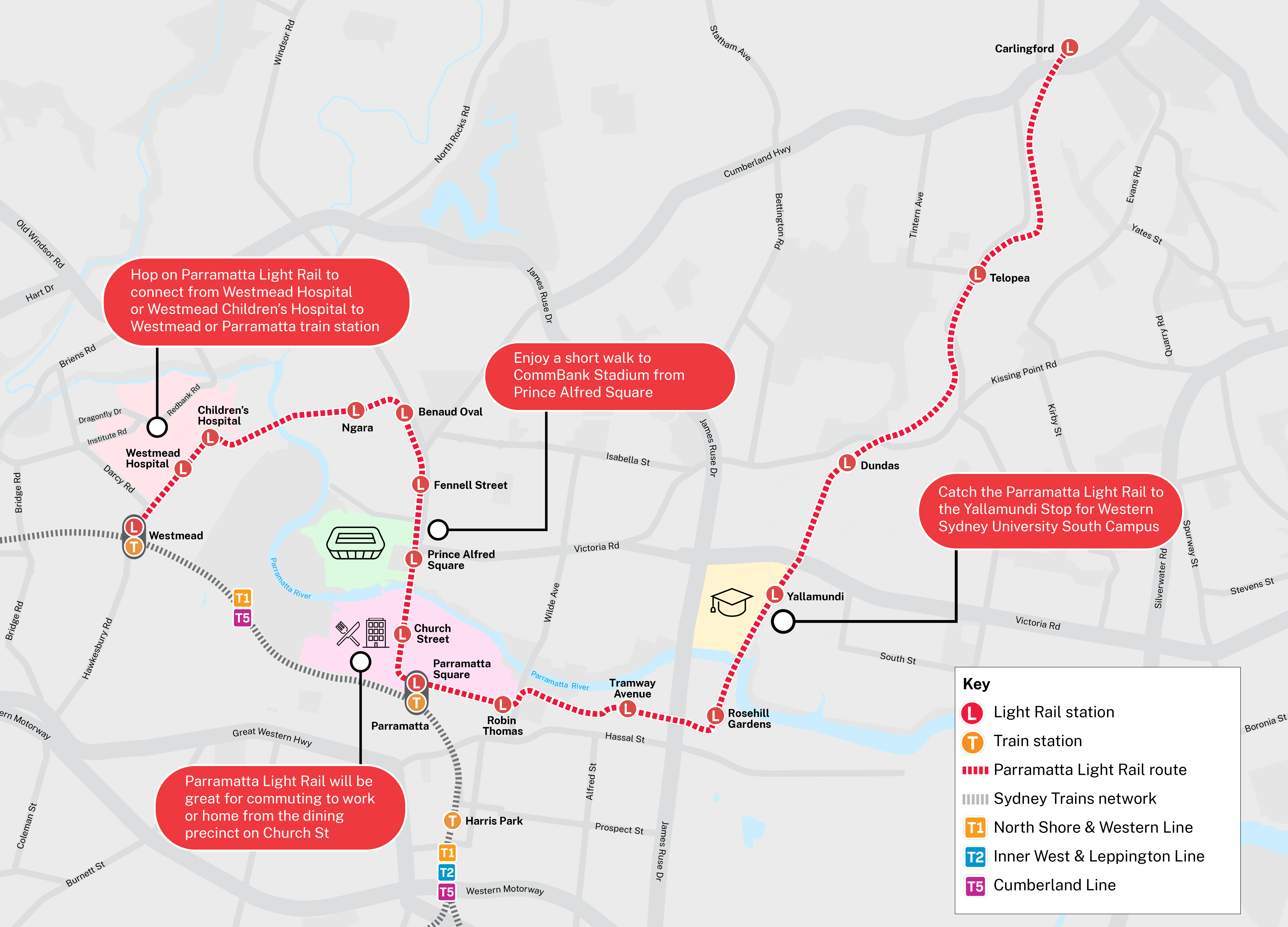 Parramatta Light Rail map