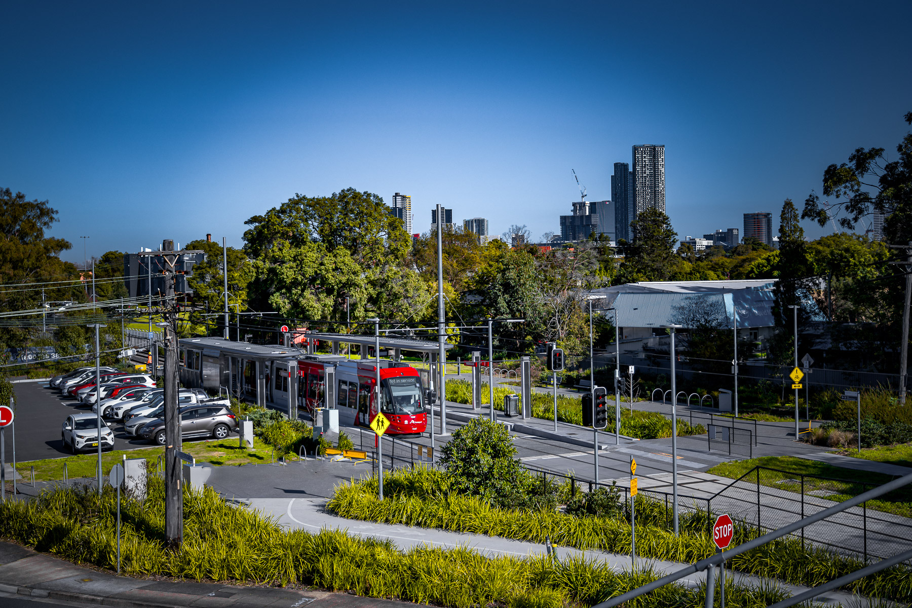 Parramatta Light Rail overlooking Yallamundi stop