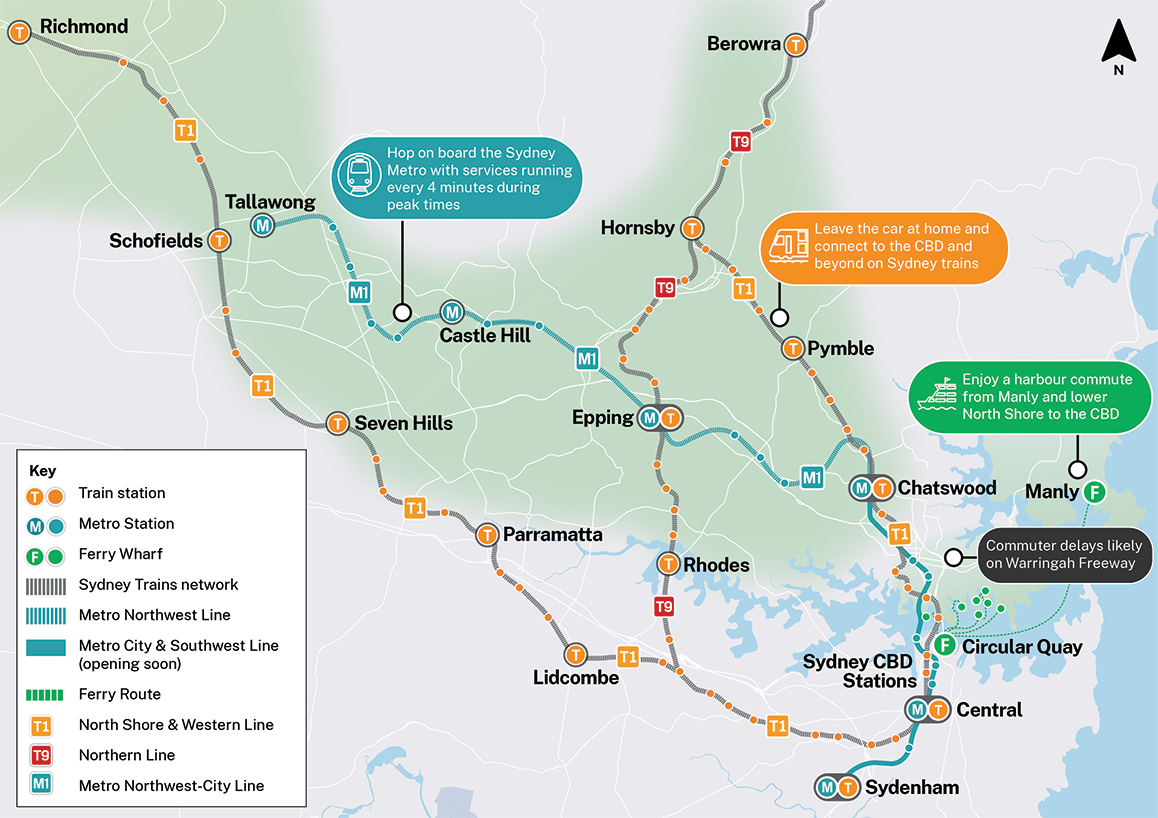 Warringah Freeway web map