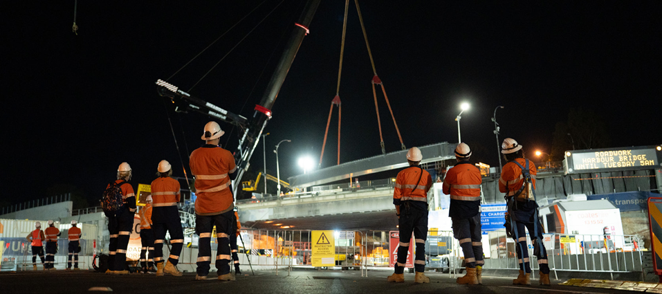 Warringah Freeway Upgrade - Ridge St North Sydney bridge works